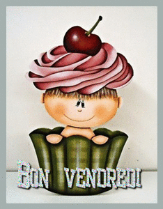 Gif animé Bon vendredi gateau